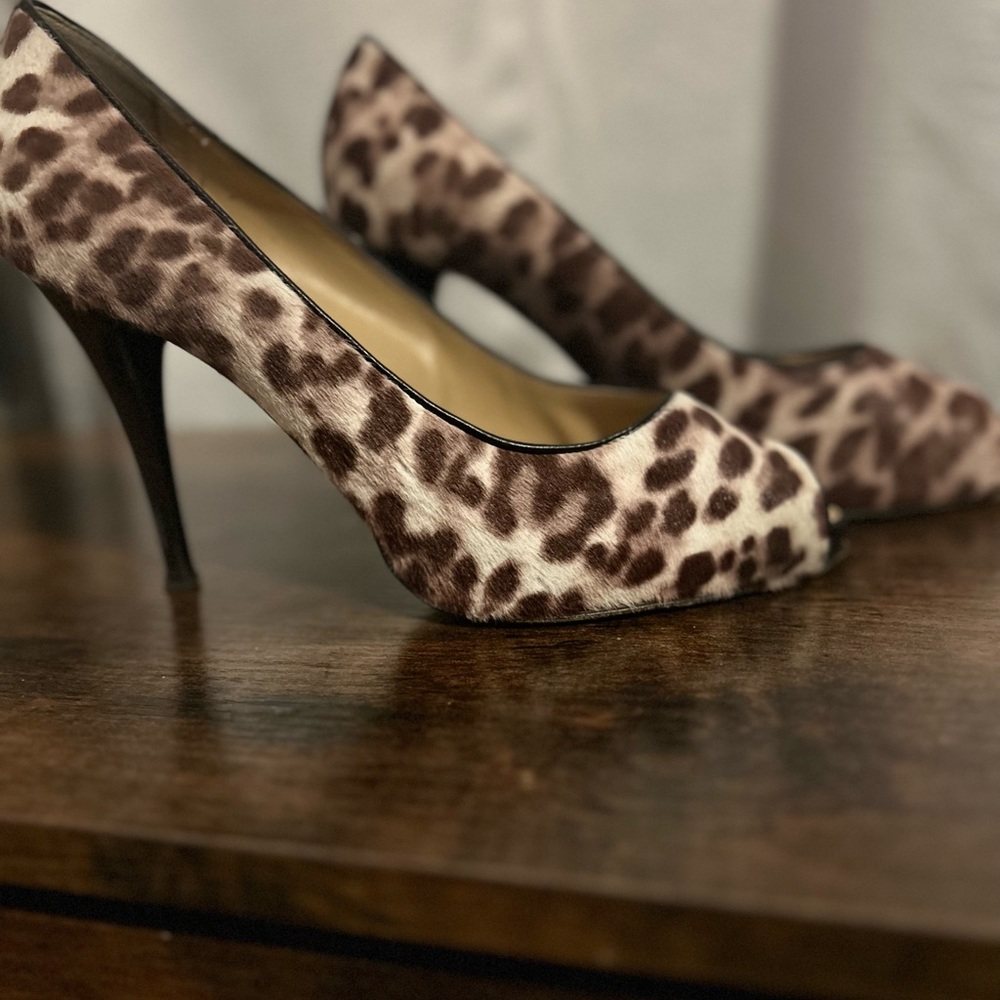 🐆 Giuseppe Zanotti Calf Hair Pumps Size 11 IT 41 Leopard fur MSRP $775ish